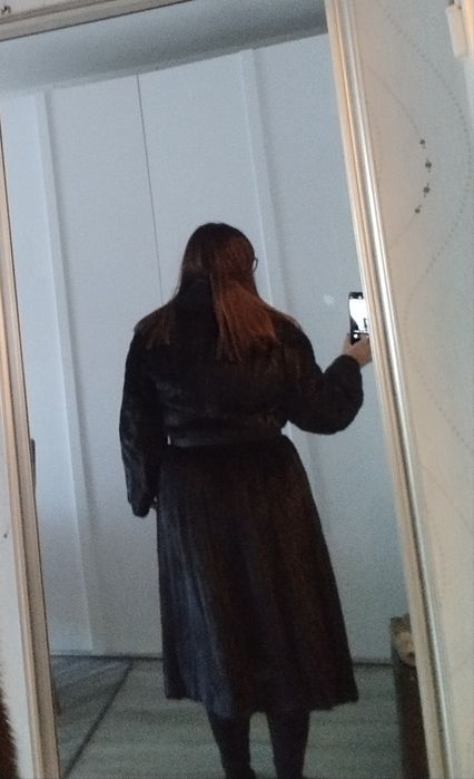 Futro z Norek brązowe