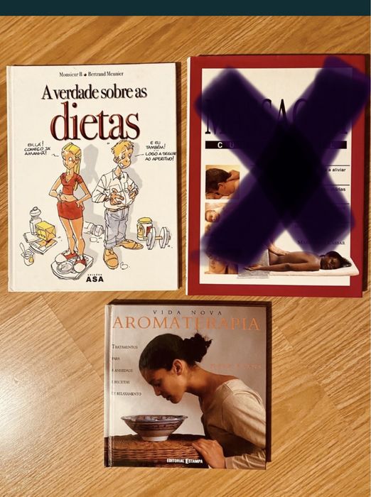 Livros de Massagem, Aromaterapia e Dietas