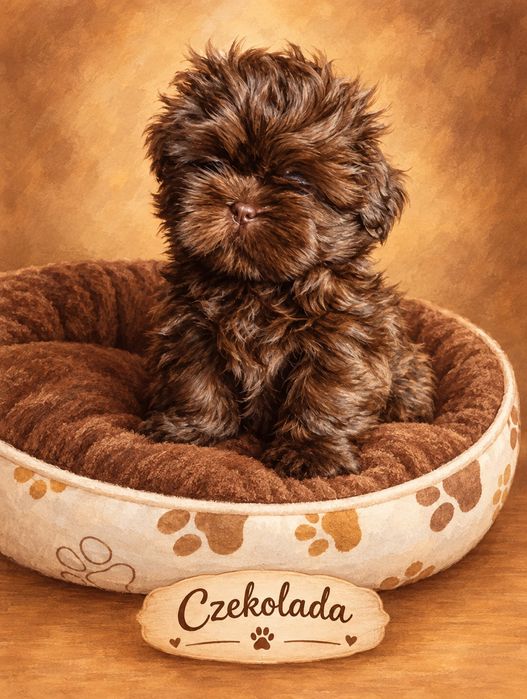 Czekoladowy Piesek Shih Tzu