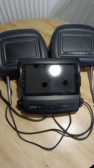 Radio Android + Monitory w zagłówkach* Peugeot 4007