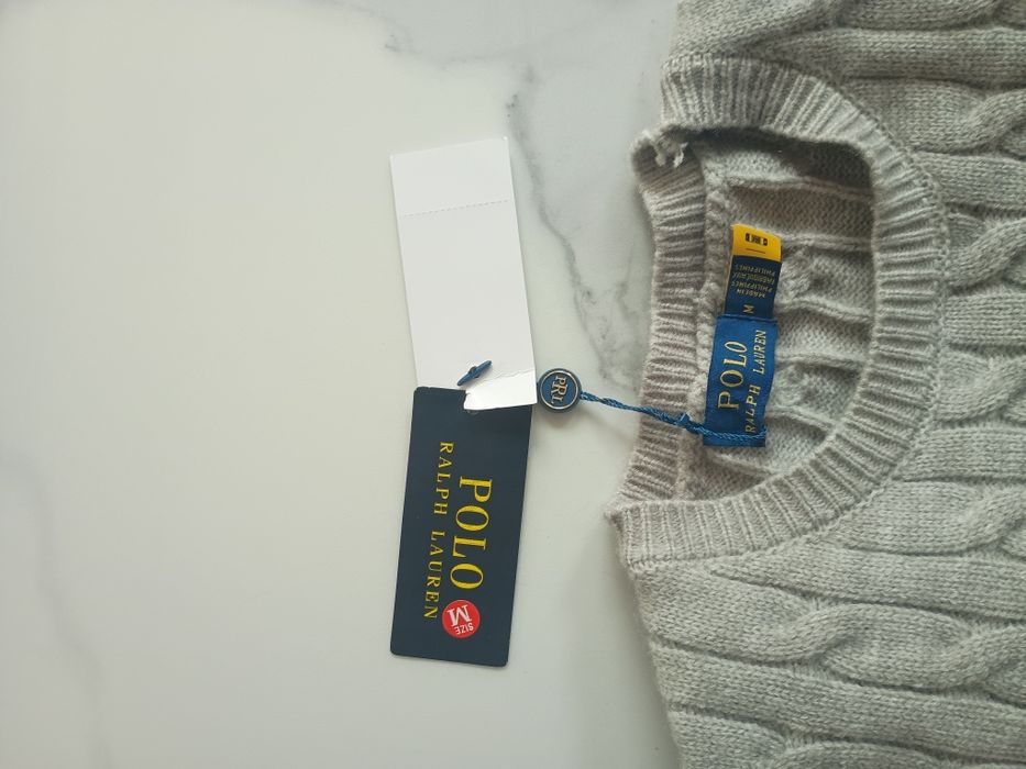 Szary Sweter Polo Ralph Lauren Old Money
