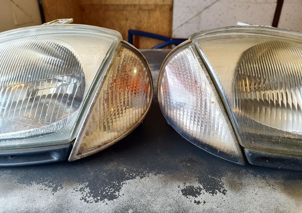 Krótkie białe kierunkowskazy migacze Seicento Sporting Abarth