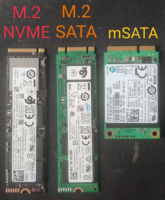 Intel/Kingston/Transcend/Samsung SSD MLC SATA/m.2
