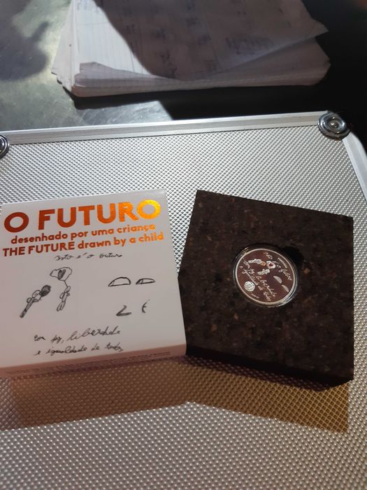 moeda 5€ prata proof o futuro 2017