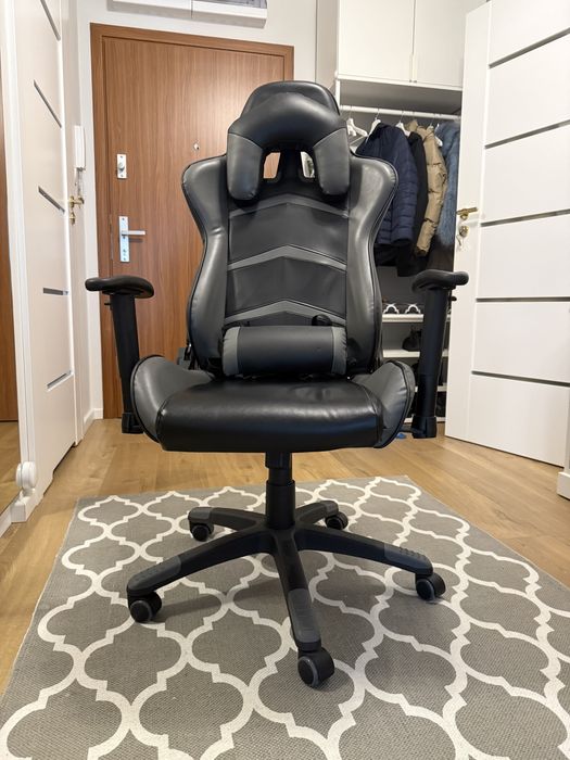 Fotel Gamingowy,krzesło Silver Monkey SMG-400 czarno-szary, nieużywany