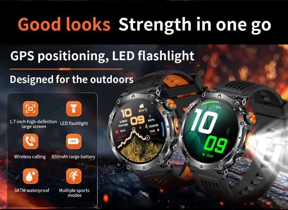 Смарт Часы, Smart Watch  HT42, AMOLED, GPS
