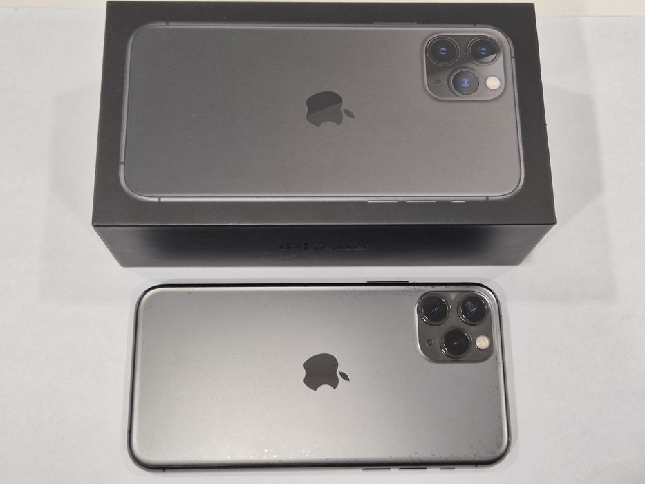 JAK NOWY Telefon Apple Iphone 11 PRO 256GB Czarny Bateria 100% DZIERŻONIÓW