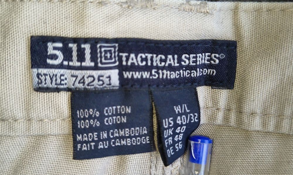 Тактичні штани 5.11 Tactical Pants 100% Cotton / US 40/32