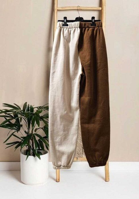 Спортивные брюки штаны утепленные флис Shein в принт, р. XS/S