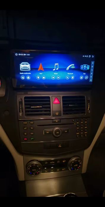 Tela Android 14 Mercedes W204 + GPS + Carplay sem fios (Novo)