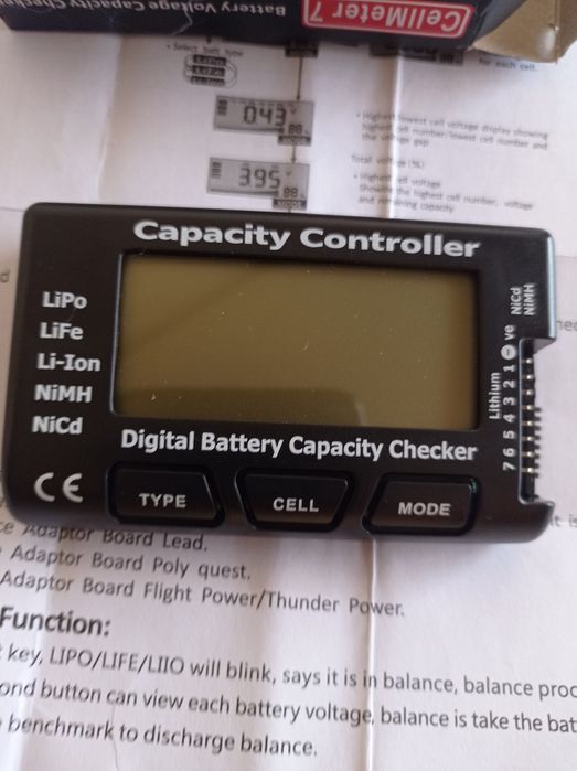 Teste de capacidade de baterias de células até 7 novo