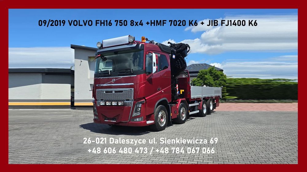 Volvo FH16 750 8x4 + HMF 7020 + JIB