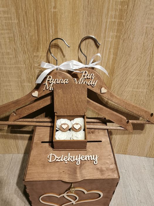 Zestaw ślubny skrzynka na koperty itp