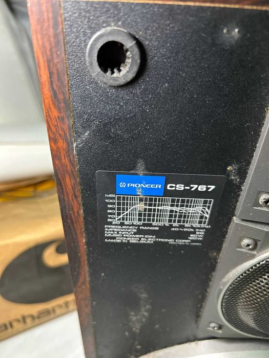 caixa acústica Pioneer CS-767 (par), modelo vintage da Pioneer