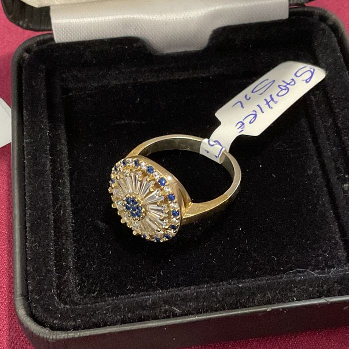 Anel prata 925 com banho de ouro tam.17 mm