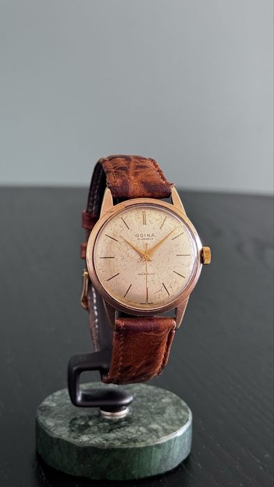 Zabytkowy zegarek marki Odina, Swiss made, typu dress watch w dobrym stanie