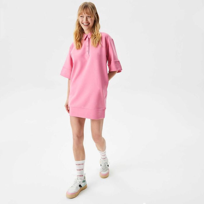 Lacoste sukienka w kolorze różowym