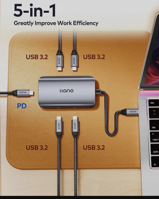 Hub usb-c 3.2 100w llano iPad iPhone