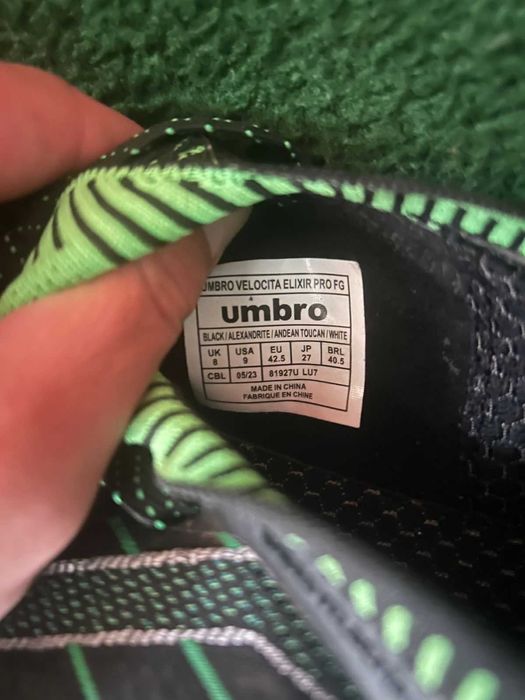 Бутси Umbro Velocita Elixir Pro FG 42р нові!