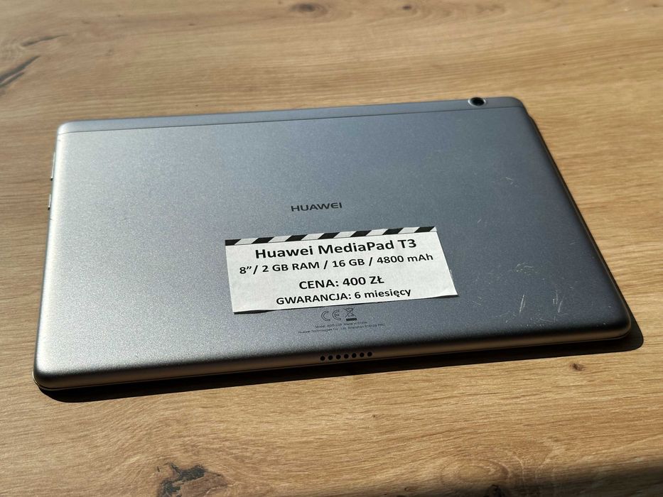 Tablet Huawei MediaPad T3 8" / 16 GB / 2 GB RAM / 4800 mAh + GW 6 msc