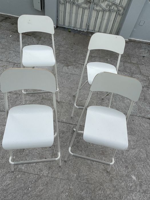 Cadeiras altas brancas – conjunto de 4