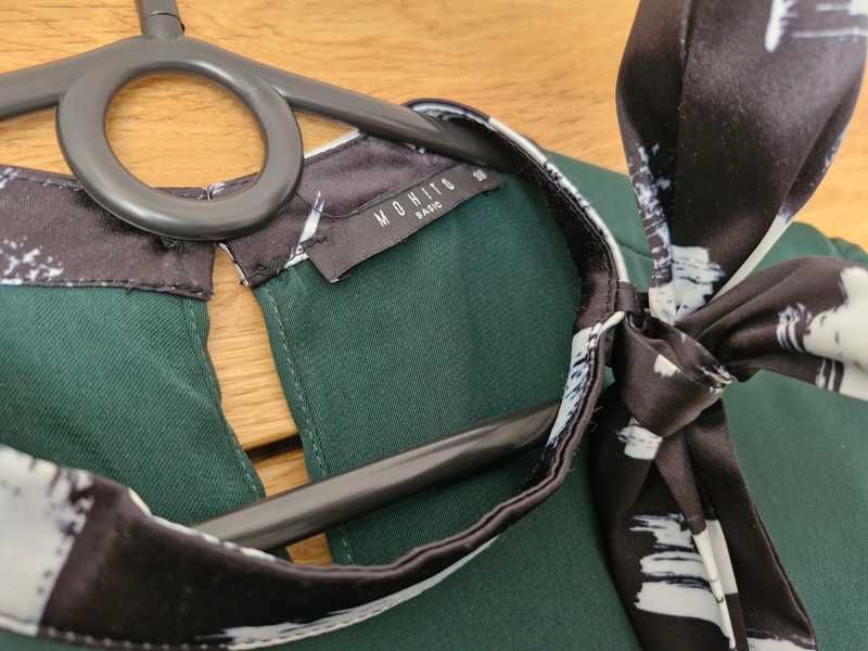 Bluzka elegancka butelkowa zieleń Mohito M
