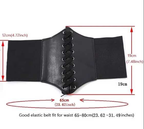 Эластичный корректирующий пояс-корсет для талии на шнуровке и липучке