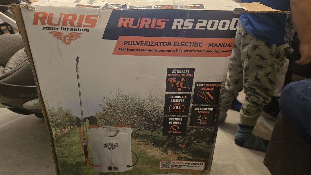 RURIS rs2000 NOWY Opryskiwacz akumulatorowy 20l akumulator 12V 8Ah