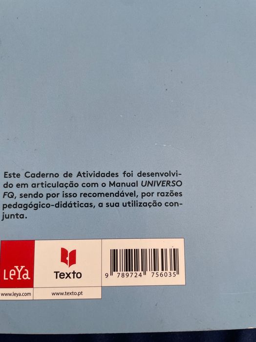 Caderno de atividades “Novo Universo FQ”