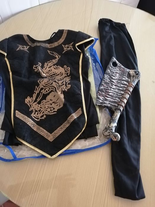 fantasia de criança ninja dourado