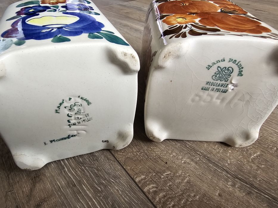 Ceramika Włocławek pojemnik z przykrywką 2 szt.