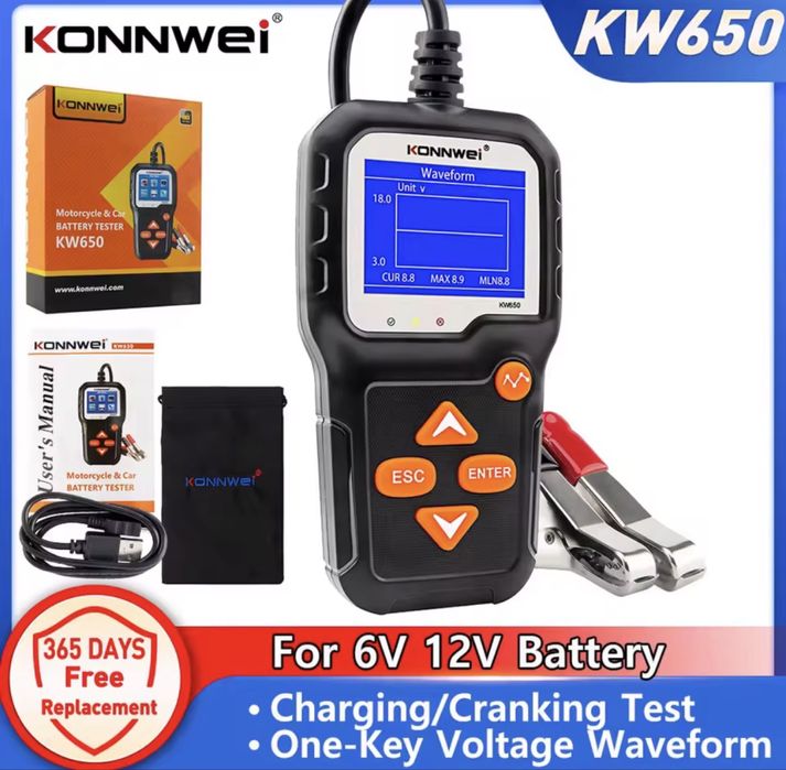 Konnwei KW650 Тестер аккумуляторных батарей