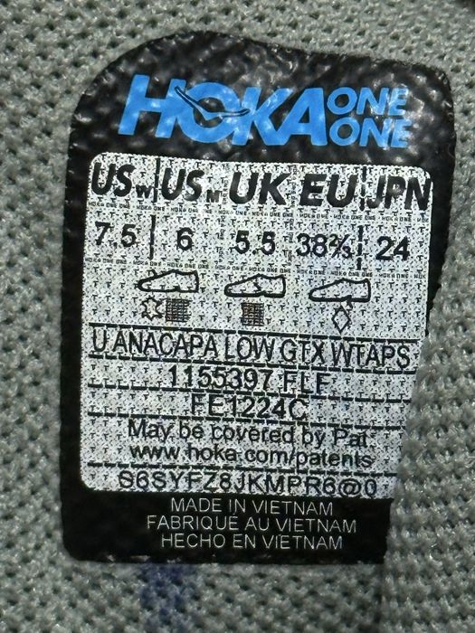 Damskie buty sportowe trekkingowe Hoka U Anacapa Low Gtx Wtaps 38 2/3