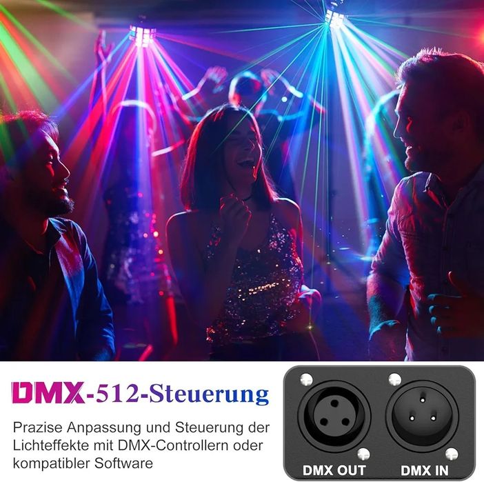 LED oświetlenie sceniczne DMX512 RGB 2 w 1, dyskotekowy, sterowanie