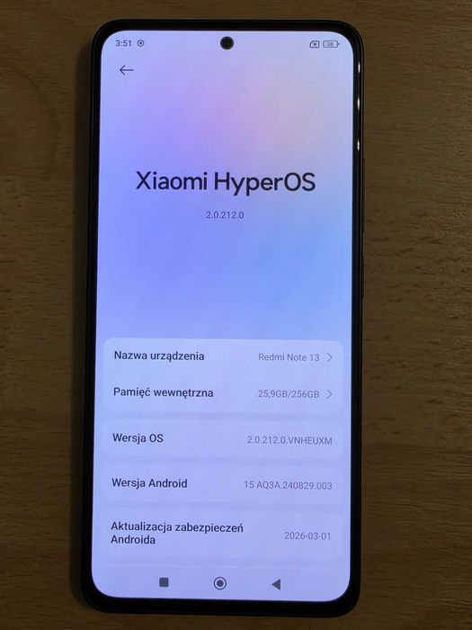 Redmi Note 13 - 256GB - stan igła, bez rys!