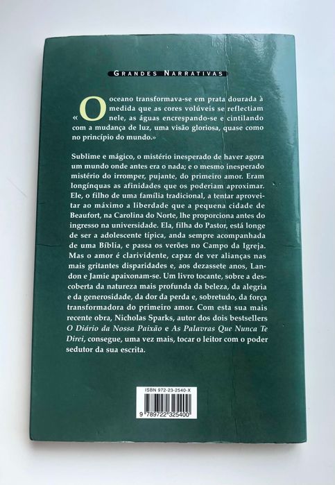 Livro "Um Momento Inesquecível" de Nicholas Sparks (Portes Grátis)