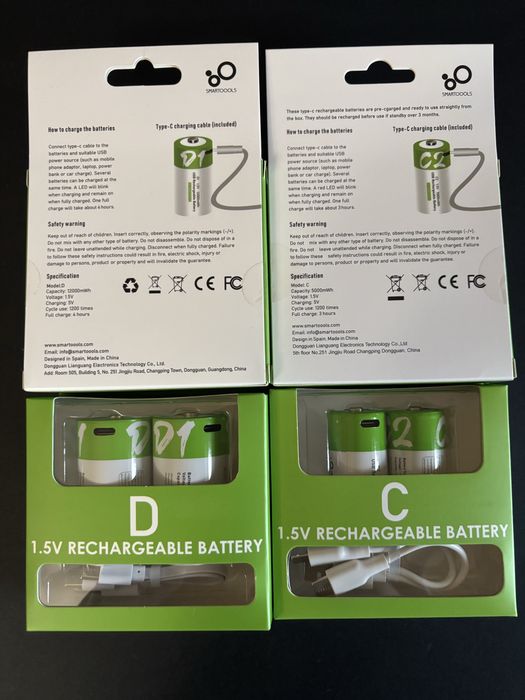 Акумулятори Smartools  тип D Cr123A Cr123 16340 крона 9v AA AAA 18650