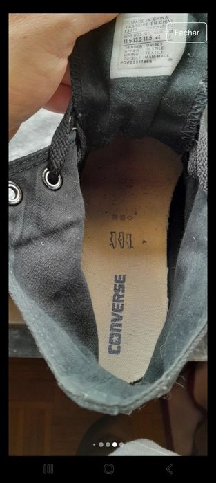 Sapatilhas converse all star cano subido pretos