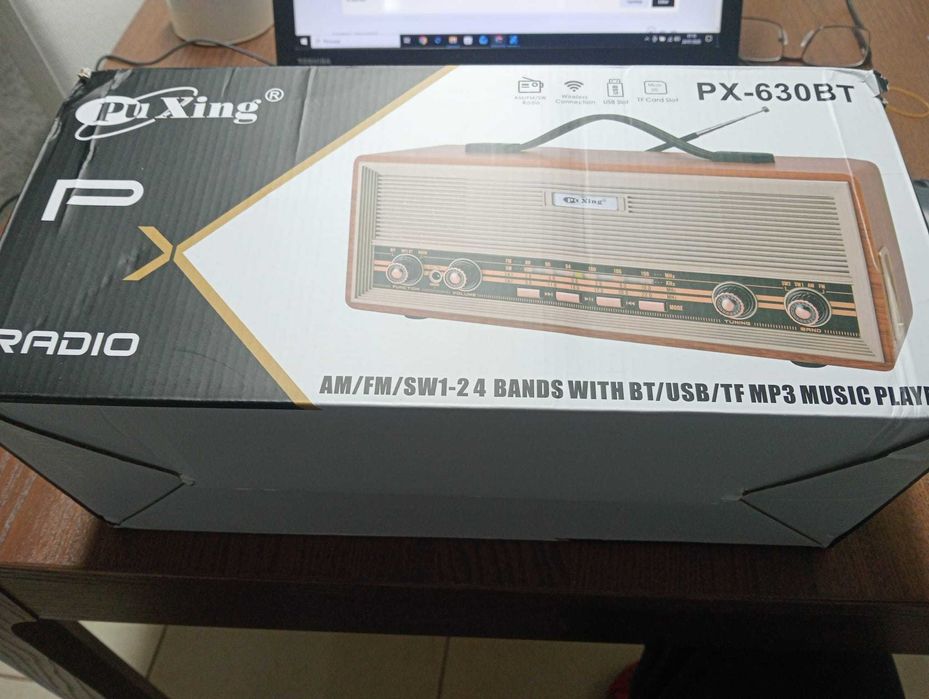 Rádio Multibanda Pu Xing PX-630BT – Bluetooth / USB / Bateria – NOVO