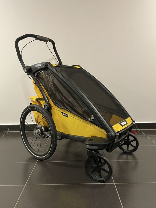 Thule Chariot Sport + kolo do joggingu + podparcie dla dziecka Baby Supporter