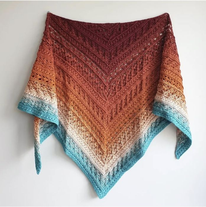 Chusta Nessie handamade na szydełku