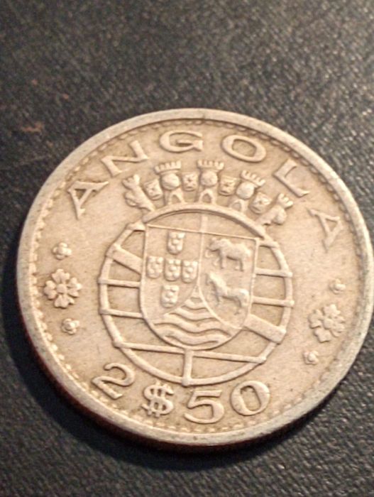 Moeda 2,5 escudos - Angola 1969 - Cupro Niquel - Soberba