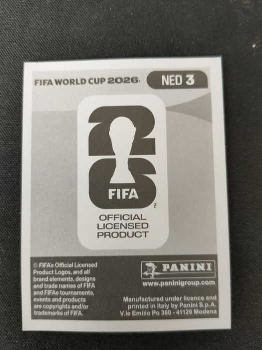Cromo do mundial 2026 de Van Dijk.
