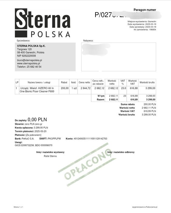 Mop bioniczny Hizero f600