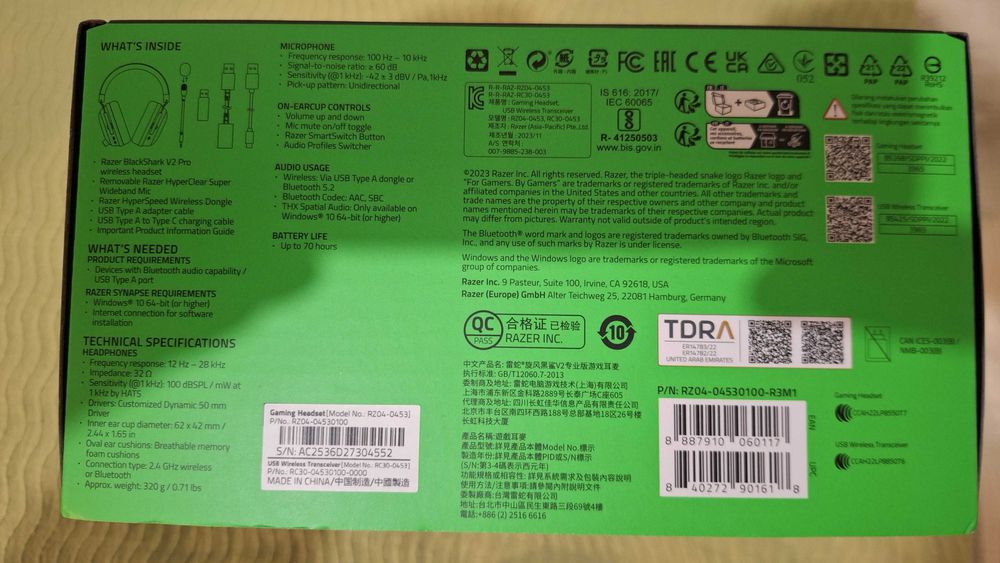 Razer Blackshark v2 pro 2023 - Praticamente Novo