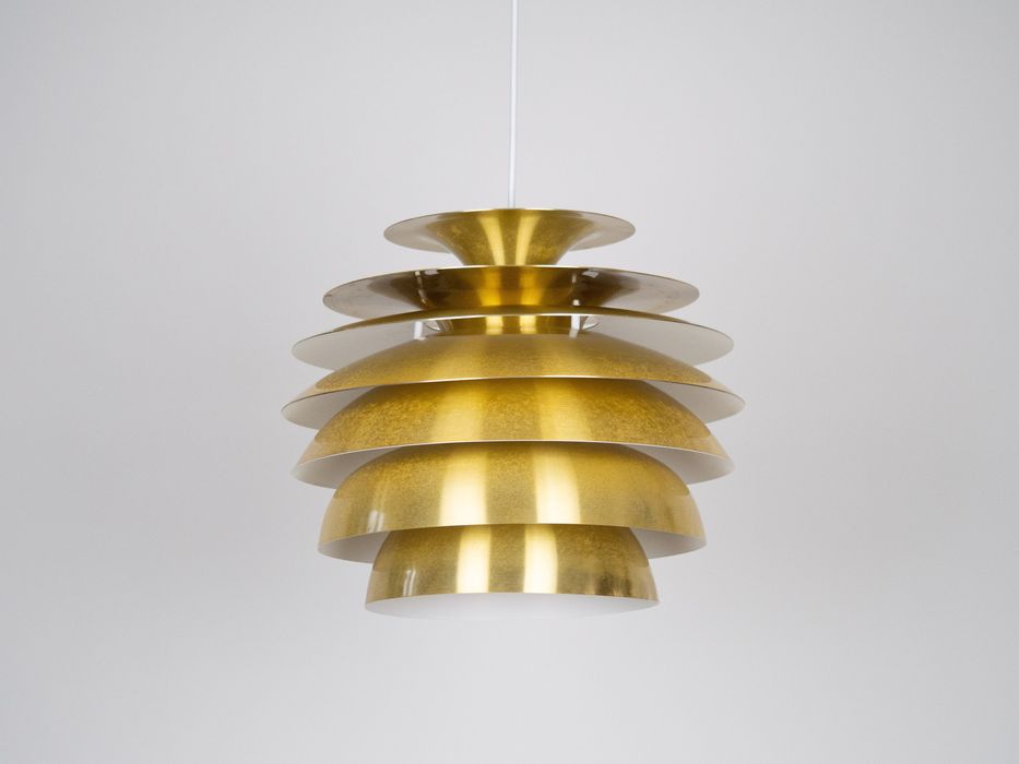 Duńska vintage lampa Barcelona proj. Bent Karlby, Lyfa, lata 60