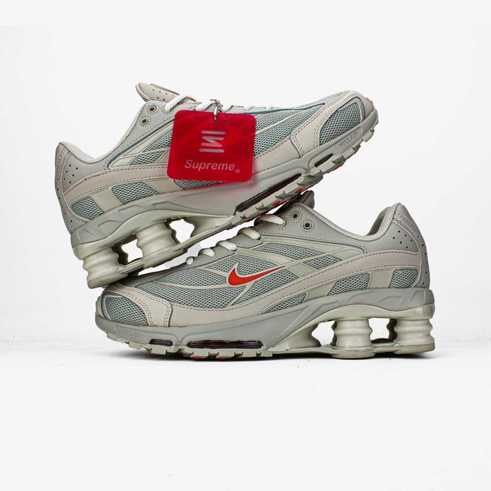 Чоловічі кросівки Supreme x Nike Shox Ride 2 "White/Red" Розміри 40-45