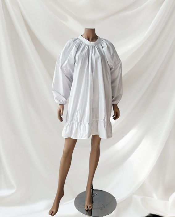 Høst & Vår babydoll premium sukienka oversize z bufiastymi rękawami damska XS/XL