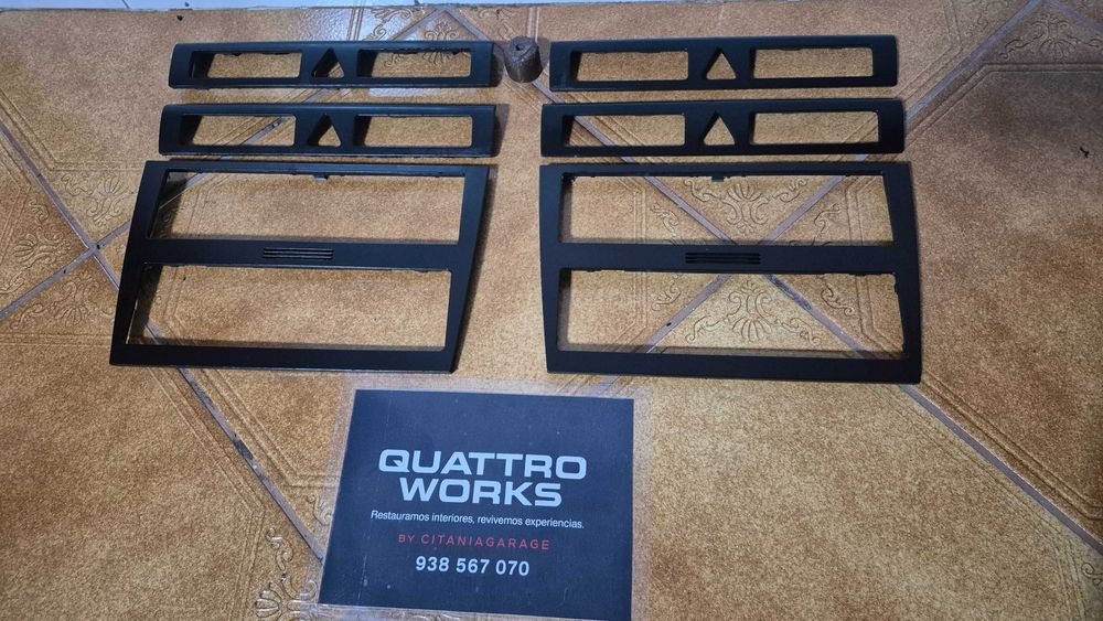 Molduras Originais Pretas Consola Audi A4 B5 8D Facelift 1999 a 2001