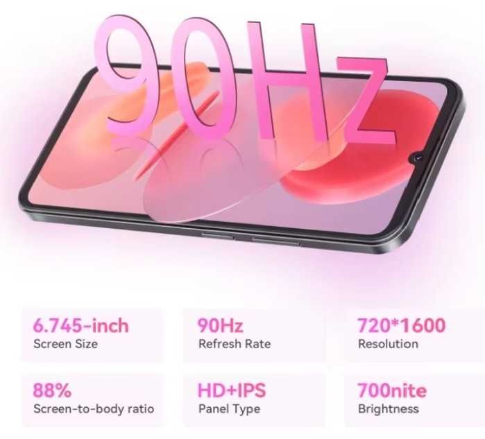 Cubot А30. 16Gb RAM/128Gb ROM, Tiger616, 90Гц, 48Mп/16Mп, 2 екрани